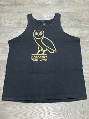 OVO October's‎ Very Own Black Gold Owl Logo Graphic Tank Top Men's Extra Large